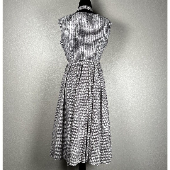 Vintage 1950s Sz 2P Black & White Full Skirt Halter Party Dress Rockabilly+Vest - Picture 8 of 12